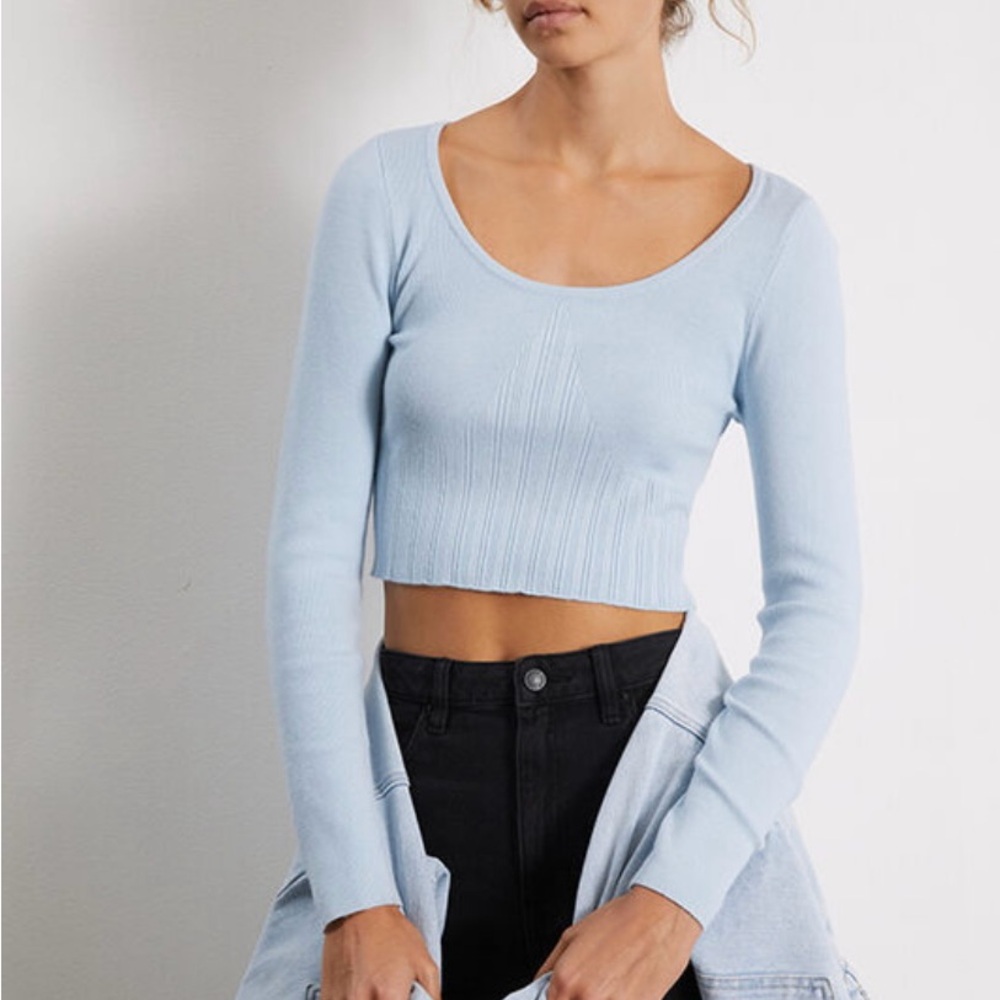 PAC SUN BLUE CROPPED TOP